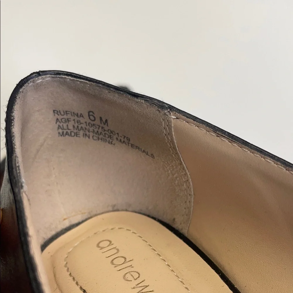 Andrew‎ Geller Black Croc-Patterned Loafers